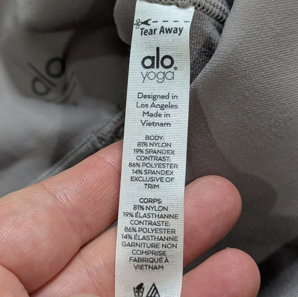 Alo Yoga Grey High Waist Moto Leggings S